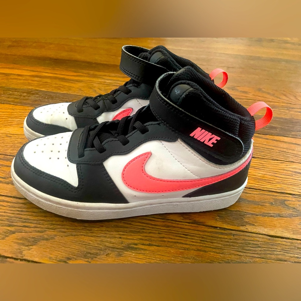 Nike Kids High-Top Sneakers White Black Pink